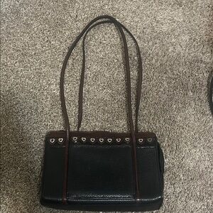 Brighton Vintage Black and Brown Women's Bag